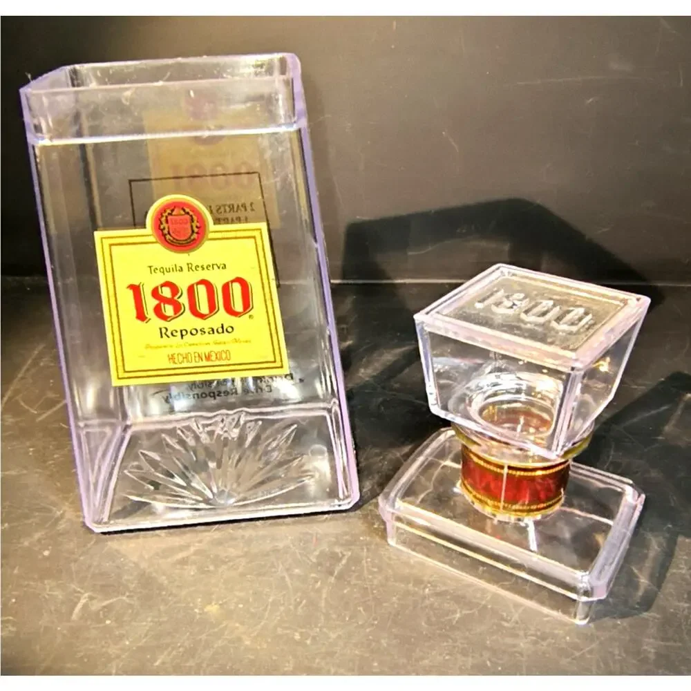 1763.  Empty Plastic Point of Sale Display Bottle 1800 Tequila Reposado